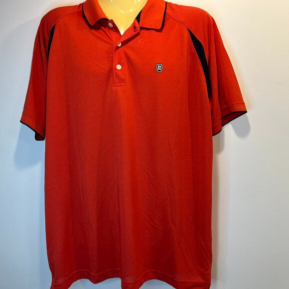 Chaps Men's Red-Orange Performance Golf Polo – Size Large - Picture 2 of 5